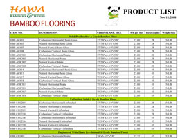 hawa flooring product list